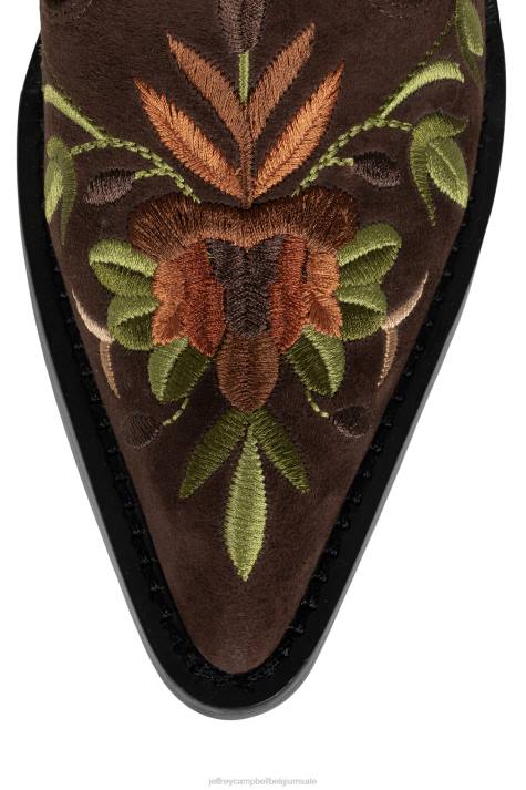vrouwen Jeffrey Campbell bandieten bruin suède multi V2LZ523 enkel laarzen