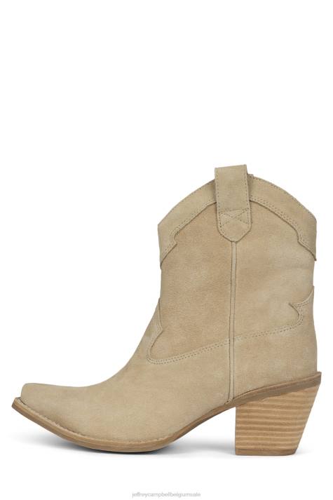 vrouwen Jeffrey Campbell boer-l2 beige suède V2LZ492 enkel laarzen
