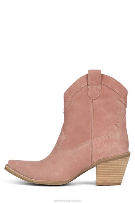 vrouwen Jeffrey Campbell boer-l2 roze suède V2LZ491 enkel laarzen