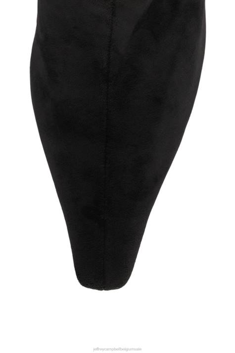 vrouwen Jeffrey Campbell chainge-md zwart suède goud V2LZ385 enkel laarzen