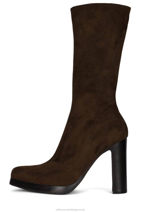 vrouwen Jeffrey Campbell claudio bruin suède V2LZ536 enkel laarzen