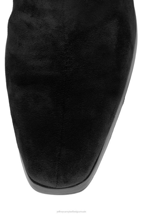 vrouwen Jeffrey Campbell claudio zwart suède V2LZ537 enkel laarzen