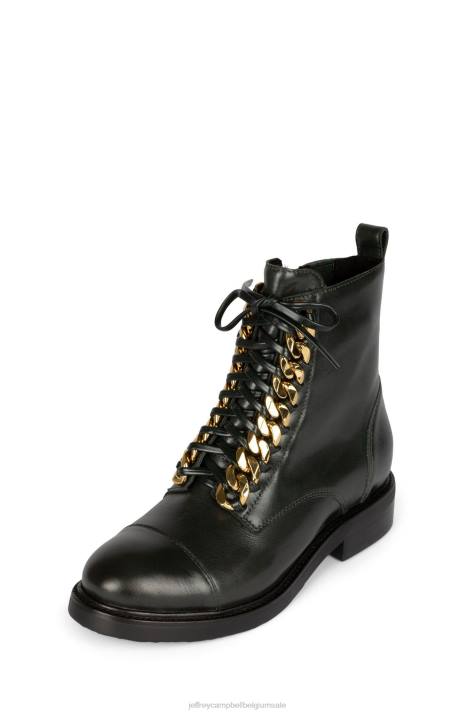 vrouwen Jeffrey Campbell damon-2 bos groen goud V2LZ418 enkel laarzen