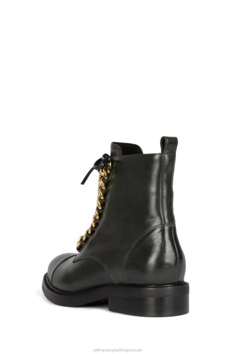 vrouwen Jeffrey Campbell damon-2 bos groen goud V2LZ418 enkel laarzen
