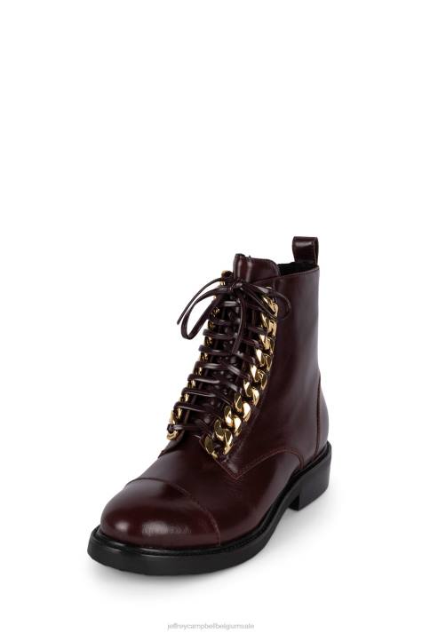vrouwen Jeffrey Campbell damon-2 bruin goud V2LZ417 enkel laarzen