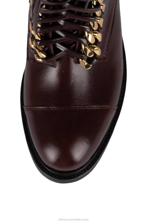 vrouwen Jeffrey Campbell damon-2 bruin goud V2LZ417 enkel laarzen