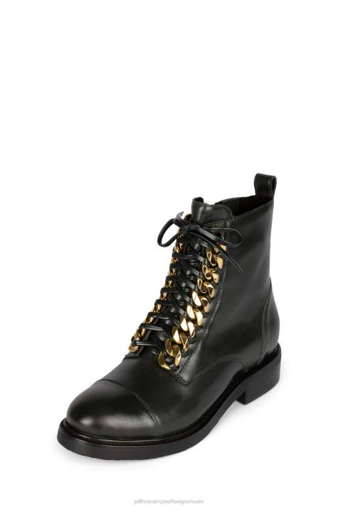 vrouwen Jeffrey Campbell damon-2 zwarte doos goud V2LZ419 enkel laarzen