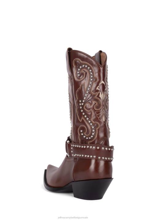 vrouwen Jeffrey Campbell de-kid-h bruinen V2LZ474 enkel laarzen