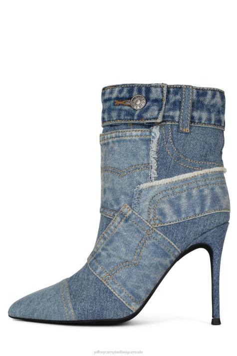 vrouwen Jeffrey Campbell denimachtig blauw denim multi V2LZ296 enkel laarzen
