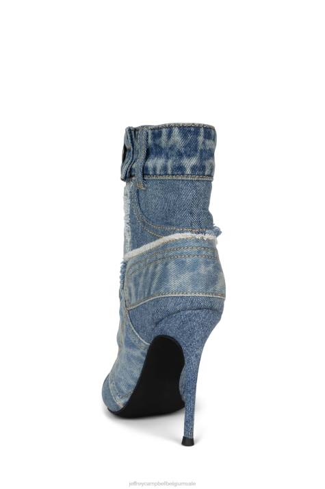 vrouwen Jeffrey Campbell denimachtig blauw denim multi V2LZ296 enkel laarzen