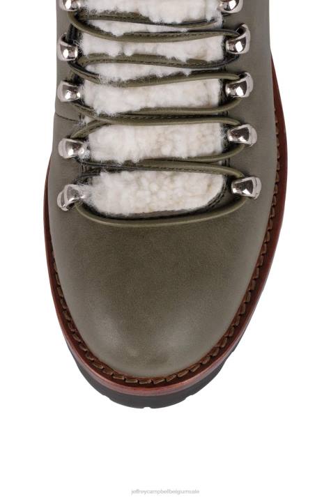 vrouwen Jeffrey Campbell duiker groen ivoor V2LZ381 enkel laarzen