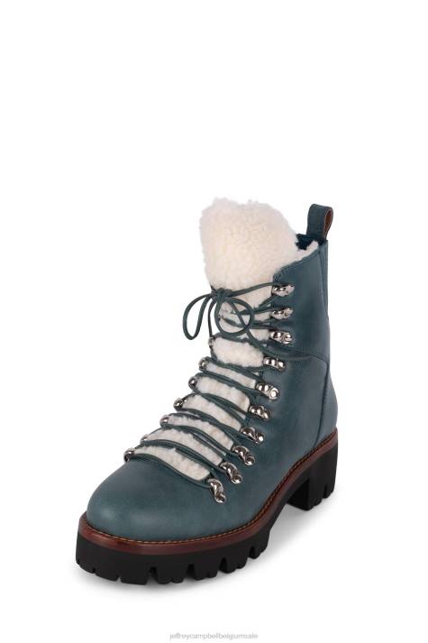 vrouwen Jeffrey Campbell duiker groenblauw ivoor V2LZ382 enkel laarzen