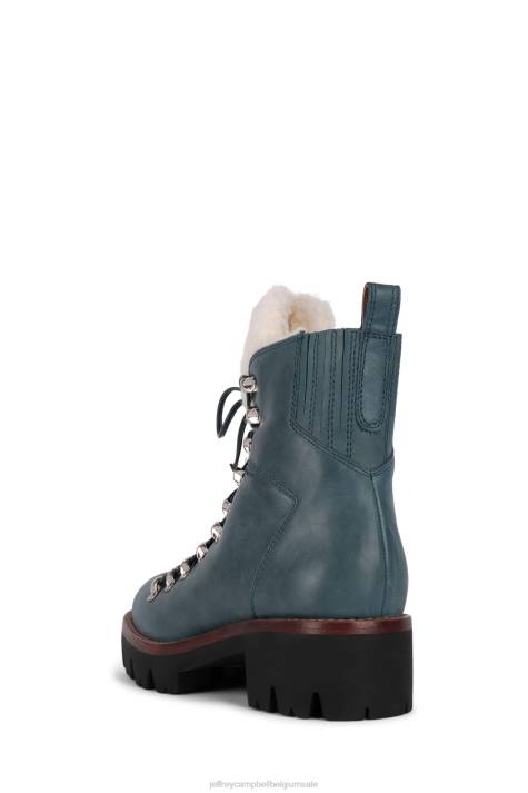 vrouwen Jeffrey Campbell duiker groenblauw ivoor V2LZ382 enkel laarzen