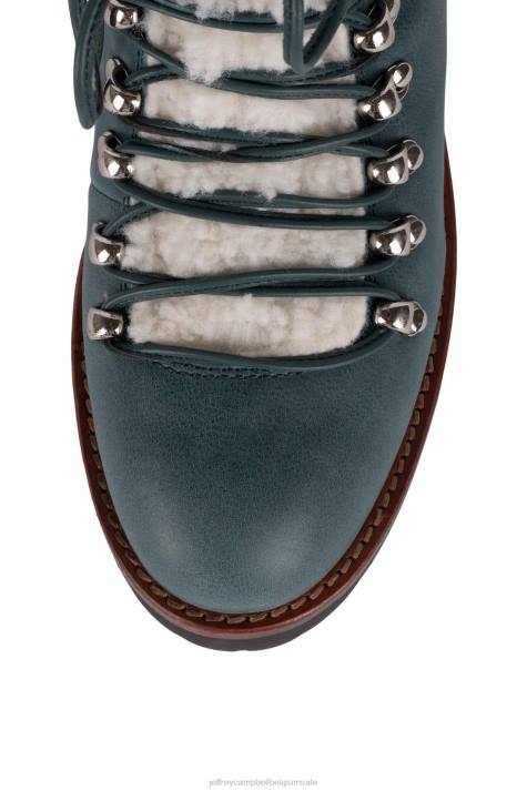 vrouwen Jeffrey Campbell duiker groenblauw ivoor V2LZ382 enkel laarzen