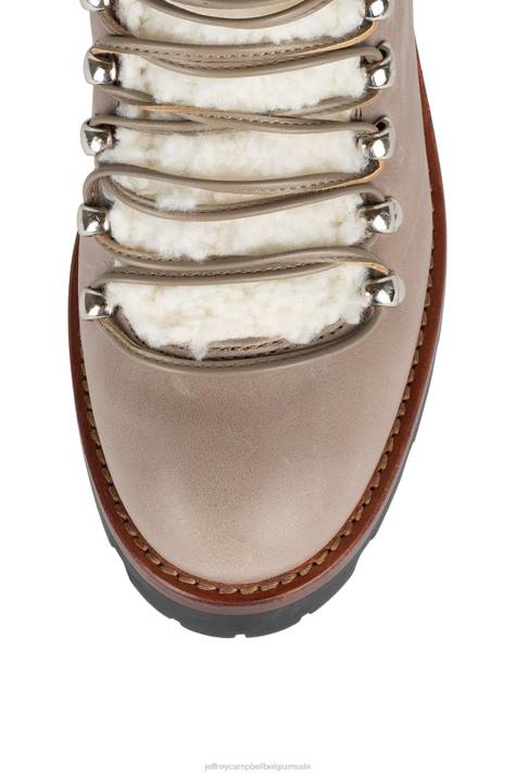 vrouwen Jeffrey Campbell duiker lichtgrijs ivoor V2LZ380 enkel laarzen