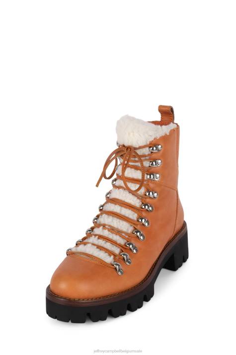 vrouwen Jeffrey Campbell duiker oranje ivoor V2LZ379 enkel laarzen