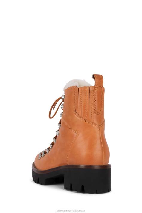 vrouwen Jeffrey Campbell duiker oranje ivoor V2LZ379 enkel laarzen