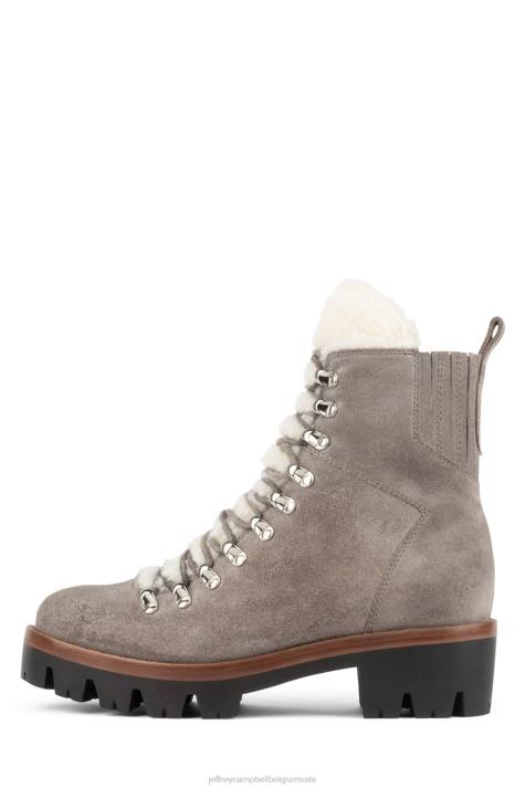 vrouwen Jeffrey Campbell duiker taupe suède ivoor V2LZ365 enkel laarzen