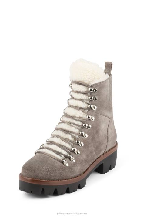 vrouwen Jeffrey Campbell duiker taupe suède ivoor V2LZ365 enkel laarzen