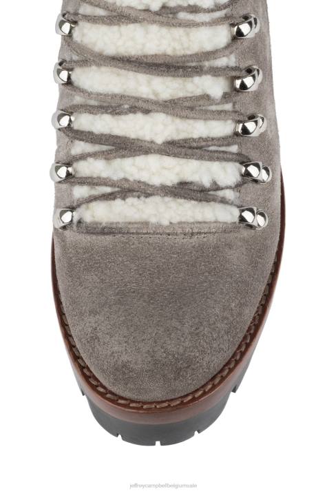 vrouwen Jeffrey Campbell duiker taupe suède ivoor V2LZ365 enkel laarzen