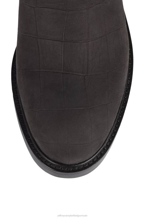 vrouwen Jeffrey Campbell edmond-f grijze exotische combo V2LZ625 enkel laarzen