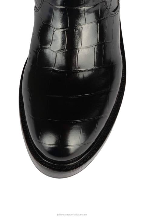 vrouwen Jeffrey Campbell edmond-hoi zwarte croco multi V2LZ410 enkel laarzen
