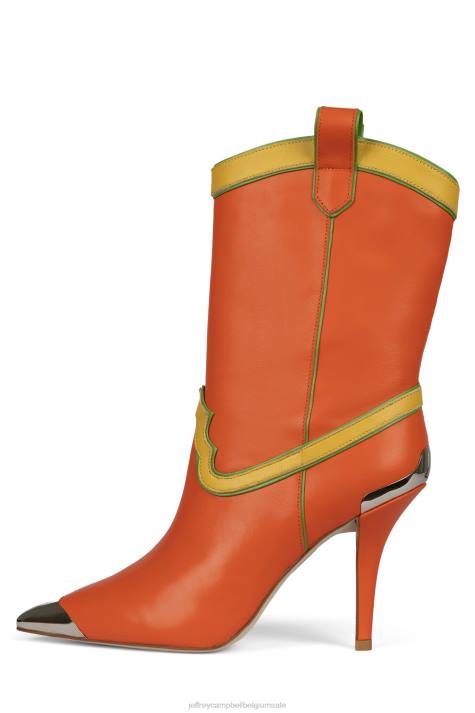 vrouwen Jeffrey Campbell el-paso oranje multi V2LZ604 enkel laarzen