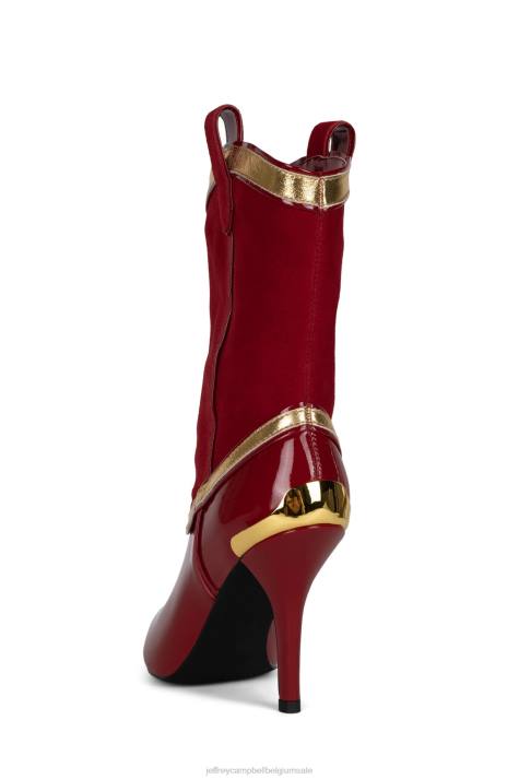 vrouwen Jeffrey Campbell el-paso rode multi V2LZ606 enkel laarzen