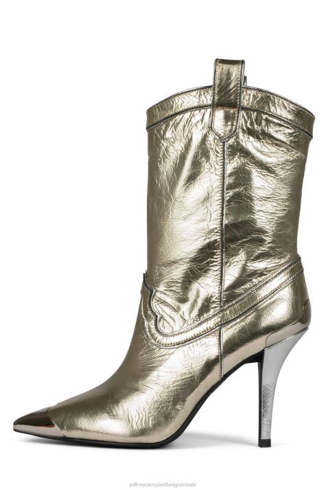 vrouwen Jeffrey Campbell el-paso zilver V2LZ603 enkel laarzen