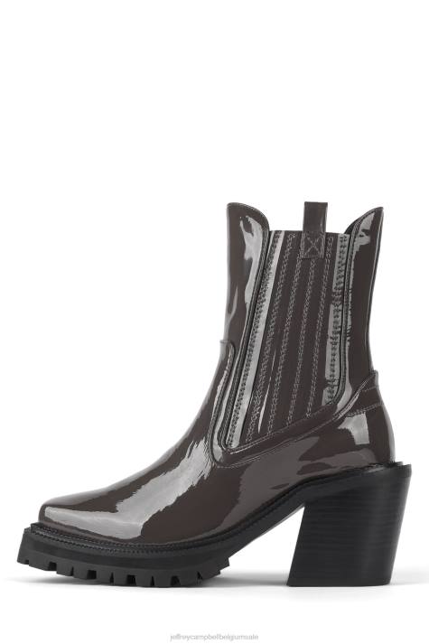 vrouwen Jeffrey Campbell eland grijs patent V2LZ424 enkel laarzen