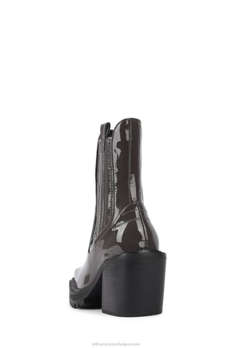 vrouwen Jeffrey Campbell eland grijs patent V2LZ424 enkel laarzen