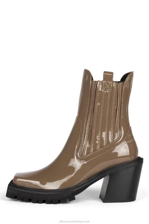 vrouwen Jeffrey Campbell eland taupe patent V2LZ425 enkel laarzen