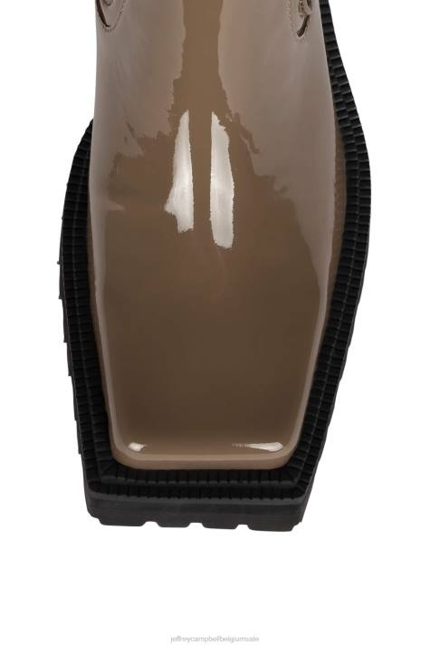 vrouwen Jeffrey Campbell eland taupe patent V2LZ425 enkel laarzen