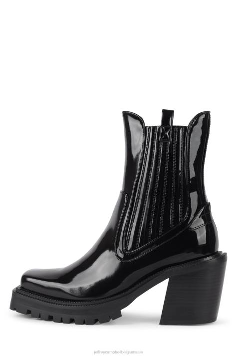 vrouwen Jeffrey Campbell eland zwart patent V2LZ641 enkel laarzen