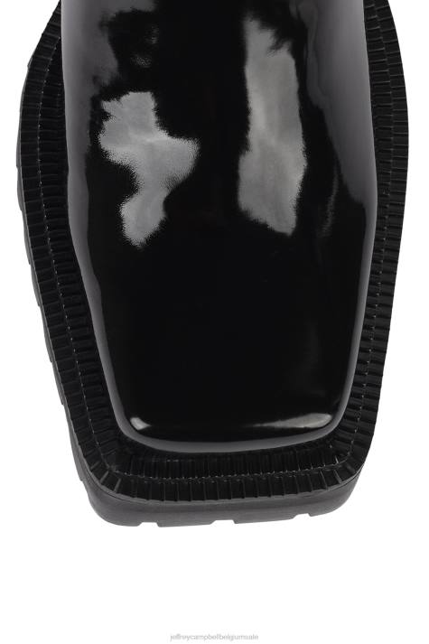 vrouwen Jeffrey Campbell eland zwart patent V2LZ641 enkel laarzen