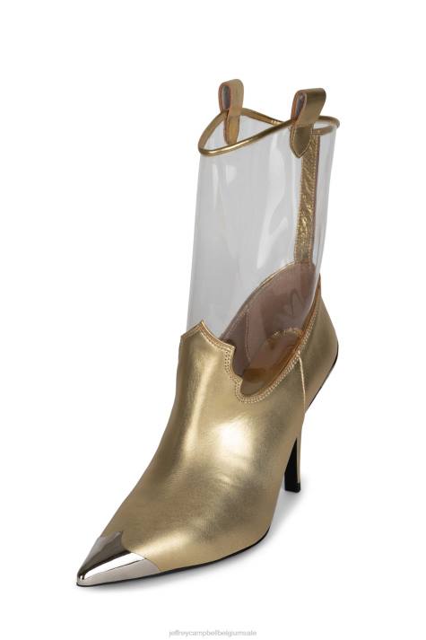 vrouwen Jeffrey Campbell elpaso-v goud duidelijk V2LZ643 enkel laarzen