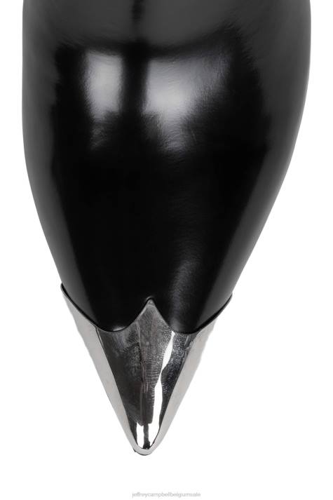 vrouwen Jeffrey Campbell elpaso-v zwart patent duidelijk V2LZ644 enkel laarzen