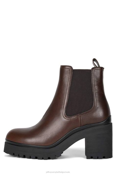 vrouwen Jeffrey Campbell escob donker bruin V2LZ499 enkel laarzen