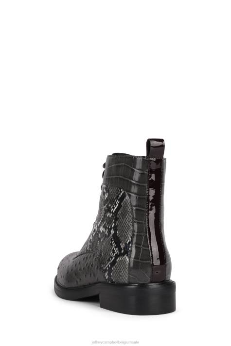 vrouwen Jeffrey Campbell fischer grijze exotische multi V2LZ903 enkel laarzen