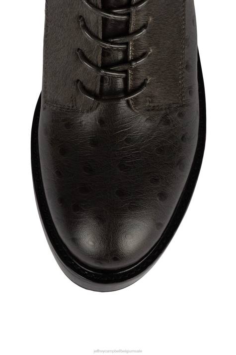 vrouwen Jeffrey Campbell fischer-hf donkergrijze exotische combo V2LZ400 enkel laarzen