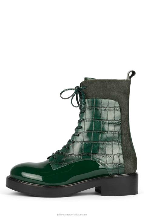 vrouwen Jeffrey Campbell fischer-hf groene exotische combo V2LZ401 enkel laarzen