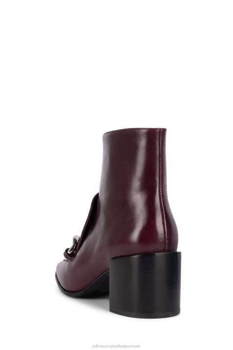 vrouwen Jeffrey Campbell fontella-2 wijn V2LZ407 enkel laarzen