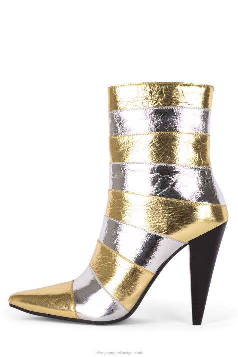 vrouwen Jeffrey Campbell gecomplexeerd goud Zilver V2LZ421 enkel laarzen