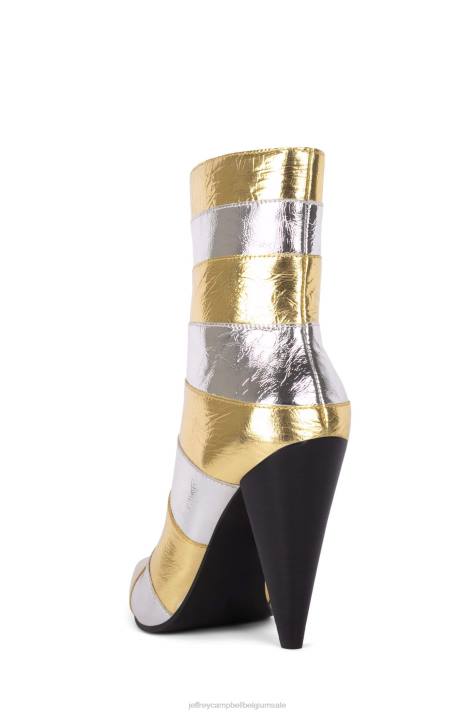 vrouwen Jeffrey Campbell gecomplexeerd goud Zilver V2LZ421 enkel laarzen