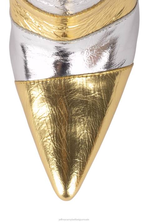 vrouwen Jeffrey Campbell gecomplexeerd goud Zilver V2LZ421 enkel laarzen