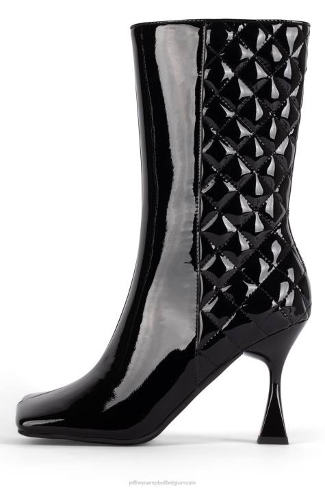 vrouwen Jeffrey Campbell gemorphed-q zwart patent V2LZ590 enkel laarzen
