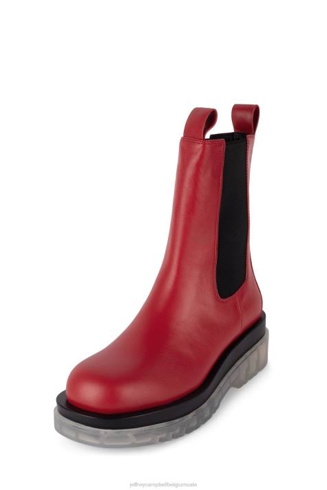 vrouwen Jeffrey Campbell getankt-cb rood duidelijk V2LZ433 enkel laarzen