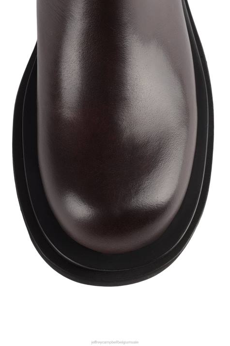 vrouwen Jeffrey Campbell getankt donker bruin V2LZ599 enkel laarzen