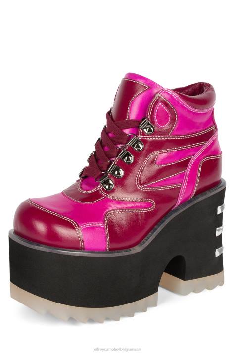 vrouwen Jeffrey Campbell gevaren donkere fuchsia fuchsia V2LZ352 enkel laarzen