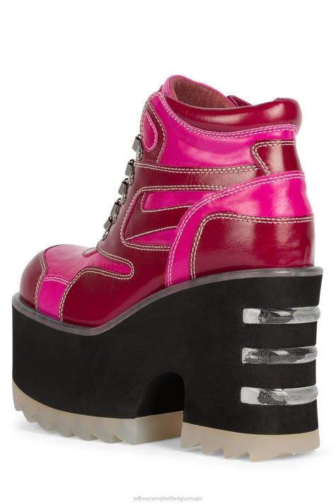 vrouwen Jeffrey Campbell gevaren donkere fuchsia fuchsia V2LZ352 enkel laarzen